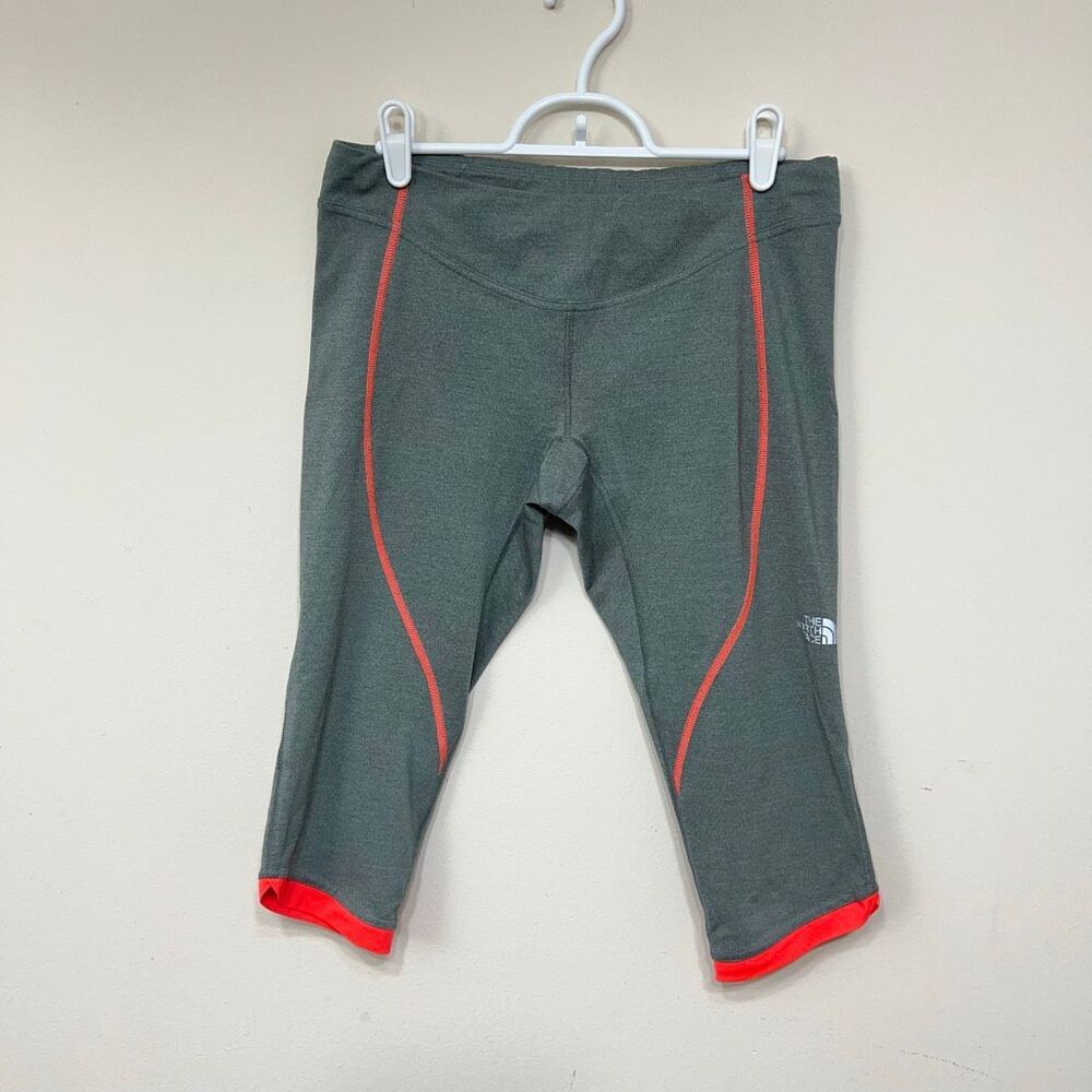 The North Face Womens GTD Capri Tights Leggings Sedona Sage Grey Pink Sz Medium